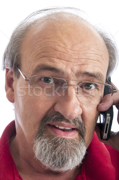 Hablar teléfono móvil adulto hombre maduro teléfono móviles Foto stock © rcarner