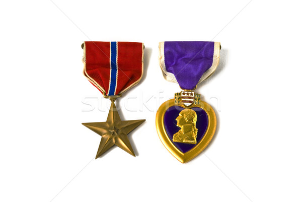 Bronze star and Purple heart medals Stock photo © rcarner