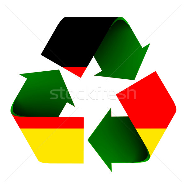 German Flag on a Recycle Symbol Stock photo © rcarner