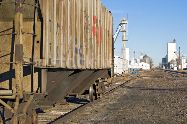 Rusty old railcar on a siding Stock photo © rcarner