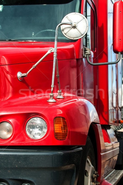 Close View of a Semi-Truck Front End Stock photo © rcarner