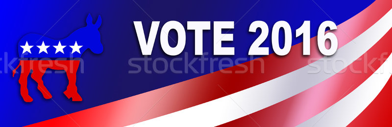 Democrat election Sticker for 2016 Stock photo © rcarner