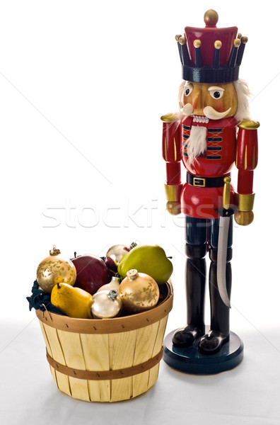 Obst legen Tannenhäher Essen Apfel Hintergrund Stock foto © rcarner