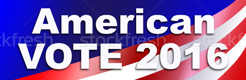 Wyborów naklejki 2016 prezydencki USA gwiazdki Zdjęcia stock © rcarner