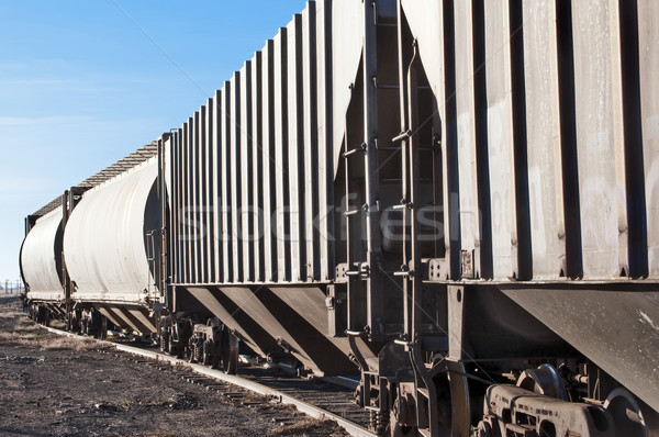 Empty railcars sitting on a rail siding Stock photo © rcarner