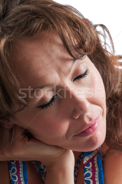 Pretty Woman with Eyes Closed Stock photo © rcarner