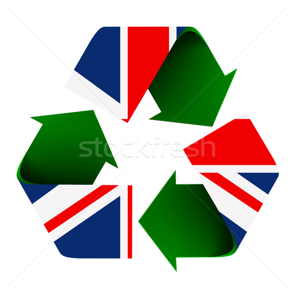 UK Flag on a Recycle Symbol Stock photo © rcarner