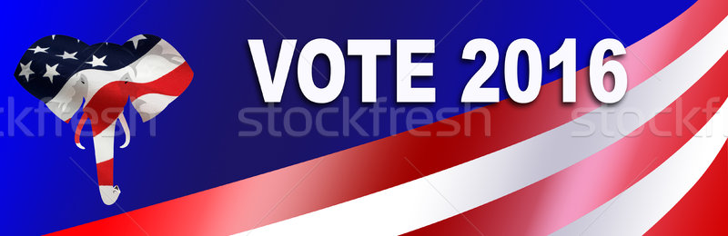 Republikański wyborów naklejki 2016 prezydencki USA Zdjęcia stock © rcarner