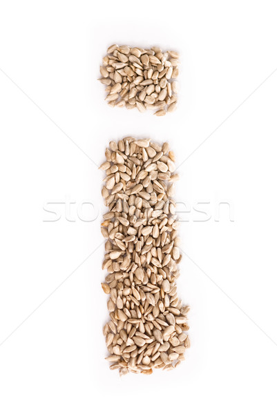Litera i alfabet słonecznika nasion żywności zdrowych Zdjęcia stock © Reaktori