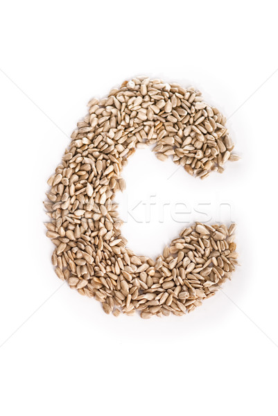 Litera c alfabet słonecznika nasion żywności list Zdjęcia stock © Reaktori