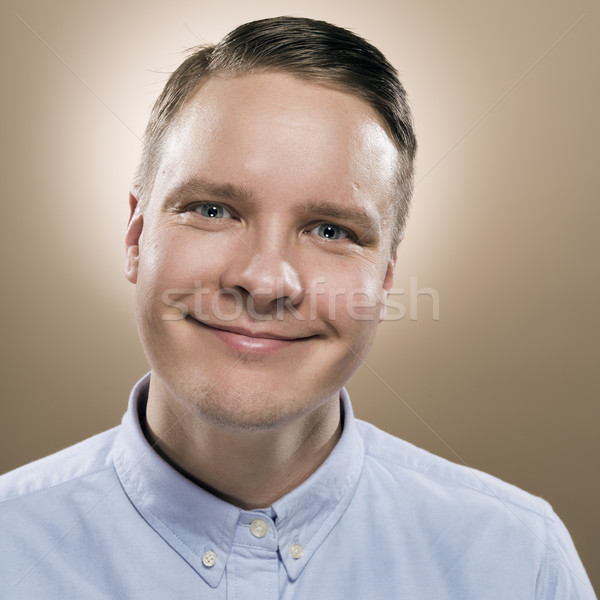 Lächelnd Mann funny glücklich schauen Kamera Stock foto © Reaktori