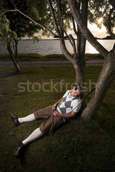 Golfista toma siesta funny Foto Foto stock © Reaktori