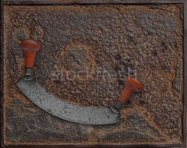 vintage chopper over rusty plate Stock photo © RedDaxLuma