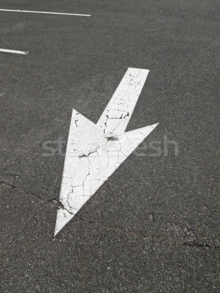 矢印 舗装 駐車場 自然 通り ストックフォト © RedDaxLuma