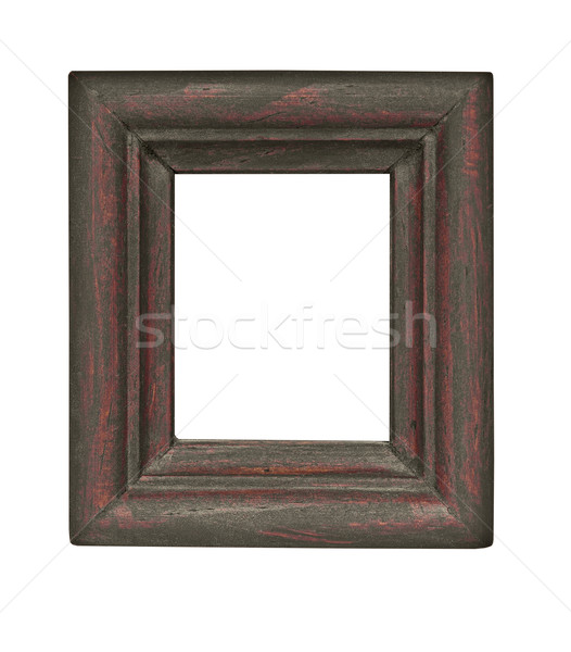 Foto stock: Vintage · moldura · de · madeira · retângulo · pesado · quadro