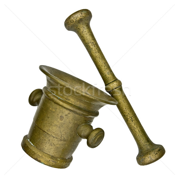 Stock photo: vintage mortar and pestle