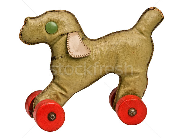 Stock photo: vintage toy dog