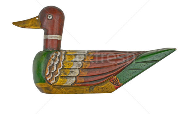 Stock photo: wooden duck decoy