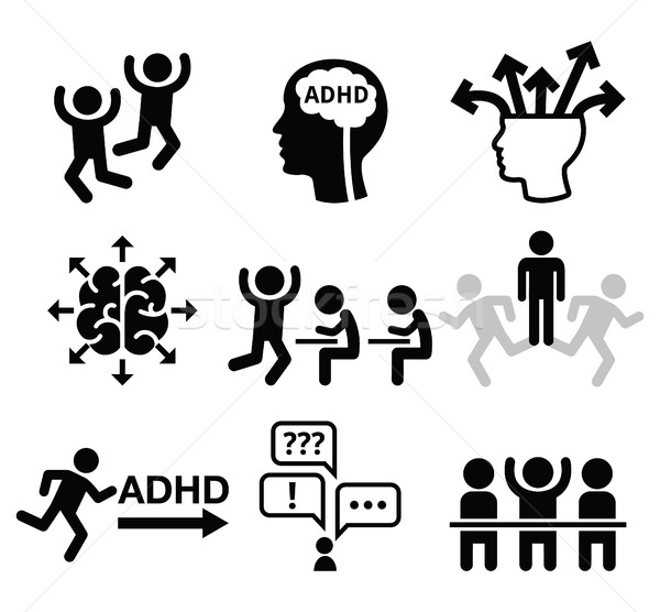ADHD - Attention deficit hyperactivity disorder vector icons set  Stock photo © RedKoala
