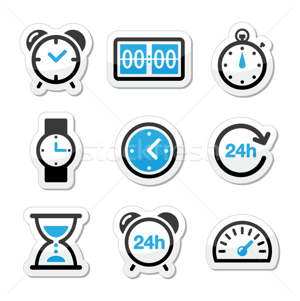 Tijd klok vector verschillend type Stockfoto © RedKoala