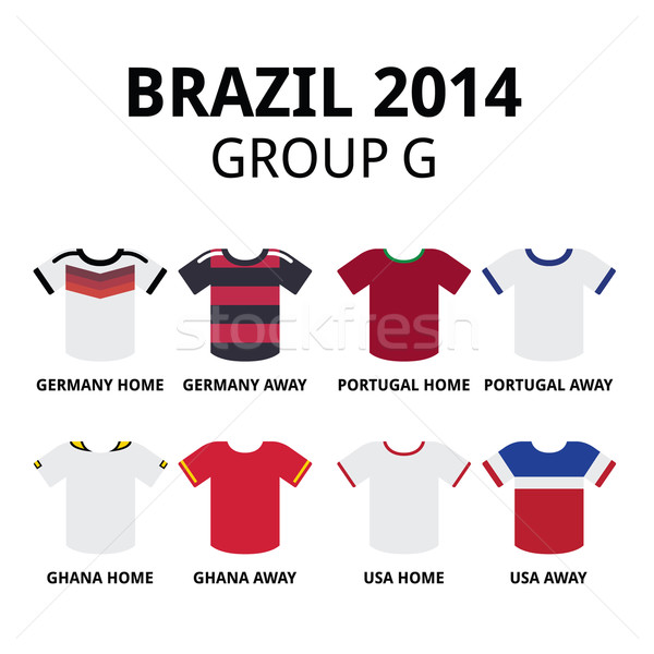 World Cup Brazil 2014 - group G teams football jerseys  Stock photo © RedKoala