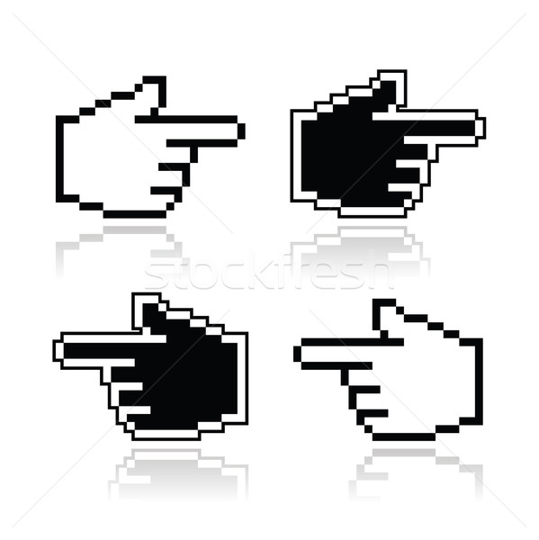 Stockfoto: Cursor · handen · vector · iconen · web