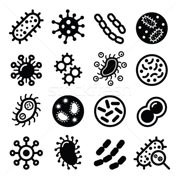 [[stock_photo]]: Bactéries · virus · vecteur · différent