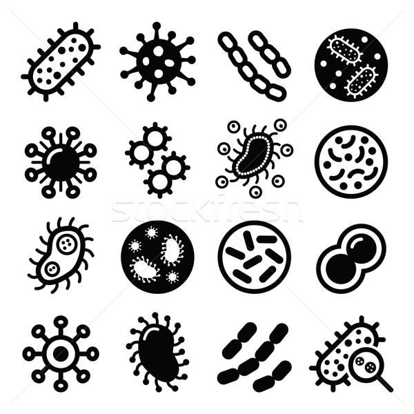 Bacteria, superbug, virus icons set  Stock photo © RedKoala