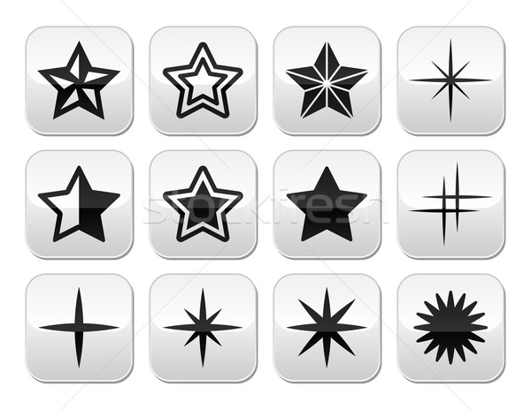 Stars christmas celebration vector buttons set Stock photo © RedKoala