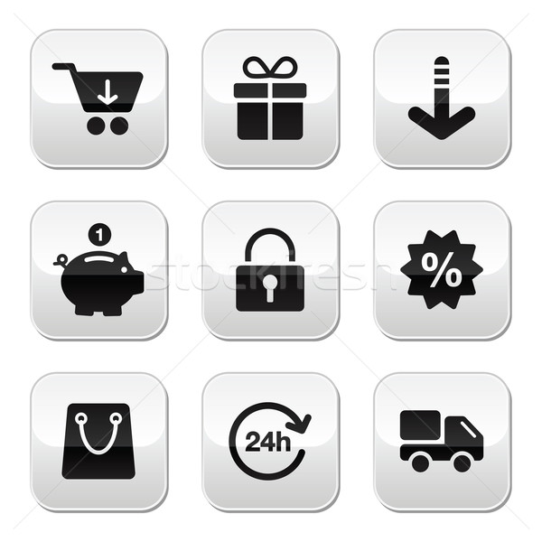 Shopping buttons for website / online store Stock photo © RedKoala