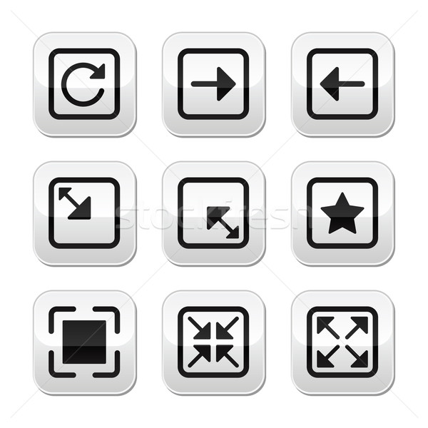 Website screen size buttons set - full screen, minimize, refresh Stock photo © RedKoala
