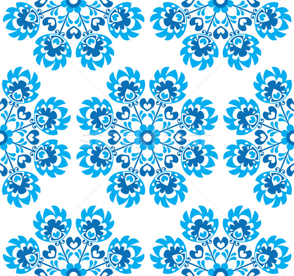 Naadloos Blauw kunst patroon repetitieve Stockfoto © RedKoala