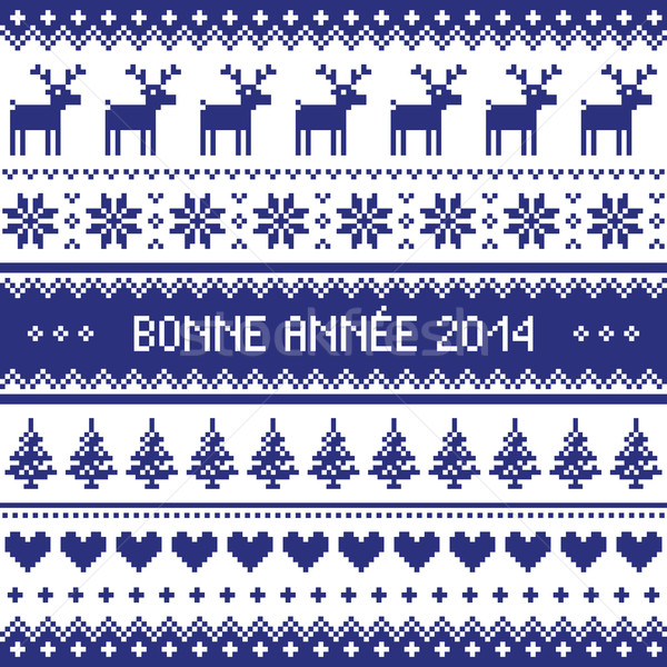 Bonne Annee 2014 - french happy new year pattern Stock photo © RedKoala