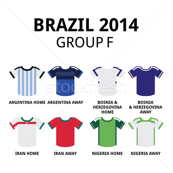 World Cup Brazil 2014 - group F teams football jerseys  Stock photo © RedKoala