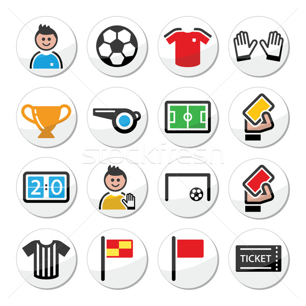 Soccer or football vector round icons set  Stock photo © RedKoala