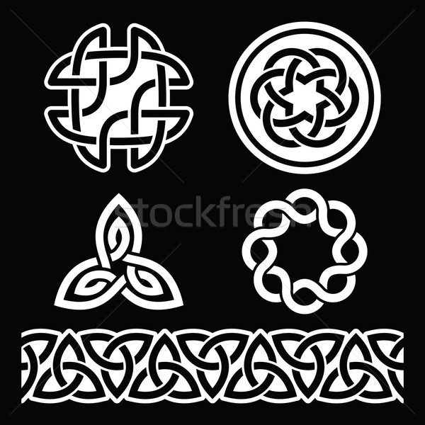 Celtic Ierse patronen vector St Patrick's Day ingesteld Stockfoto © RedKoala