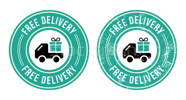 Free delivery retro grunge badge Stock photo © RedKoala