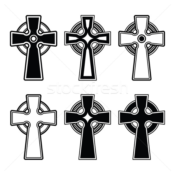 Zdjęcia stock: Irlandzki · celtic · krzyż · wektora · podpisania · krzyże