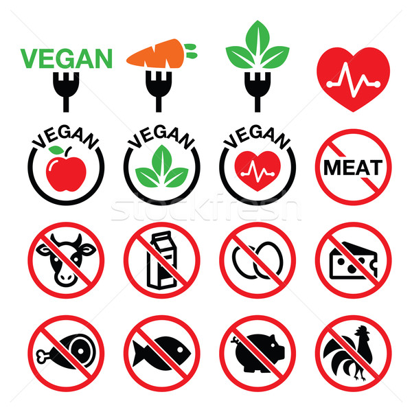 Veganistisch geen vlees vegetarisch lactose gratis Stockfoto © RedKoala