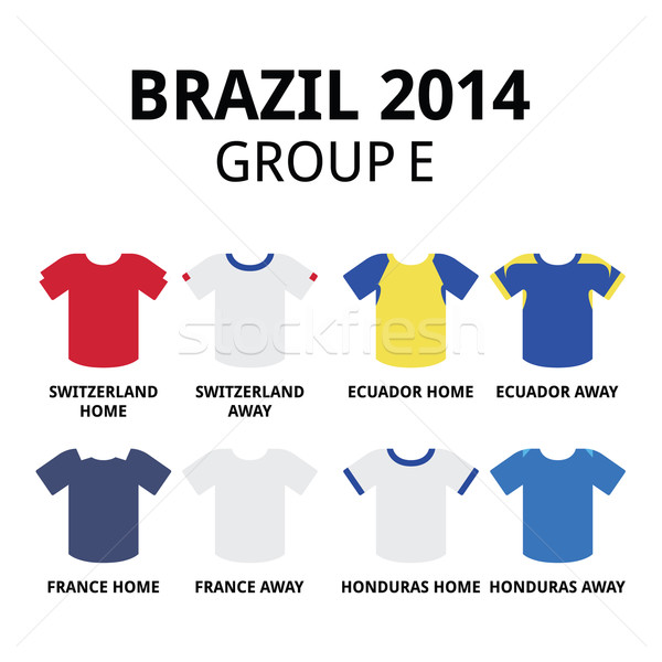  World Cup Brazil 2014 - group E teams football jerseys  Stock photo © RedKoala