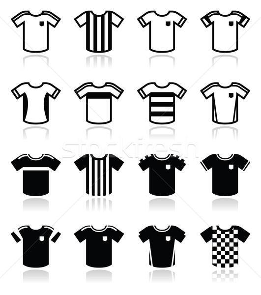 Football or soccer jerseys icons set  Stock photo © RedKoala
