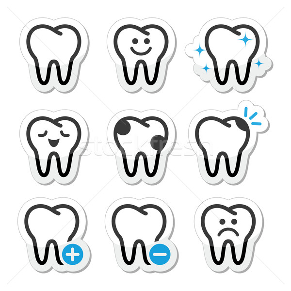Tooth , teeth vector icons set  Stock photo © RedKoala