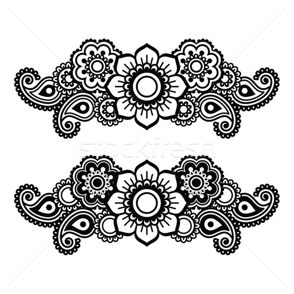 Mehndi, Indian Henna tattoo pattern or background   Stock photo © RedKoala