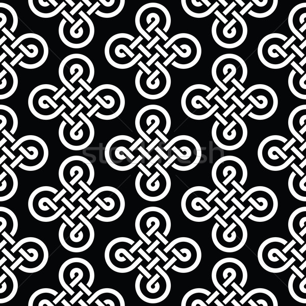 Kelta ír végtelen minta vektor hagyományos szimbólumok Stock fotó © RedKoala
