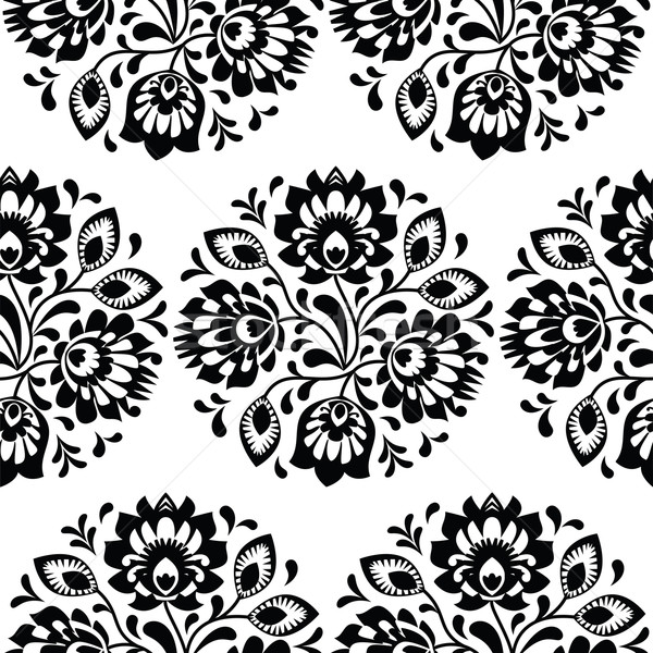 Seamless traditional floral polish pattern - ethnic background Stock photo © RedKoala