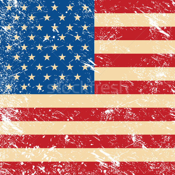 USA vintage grunge flag Stock photo © RedKoala