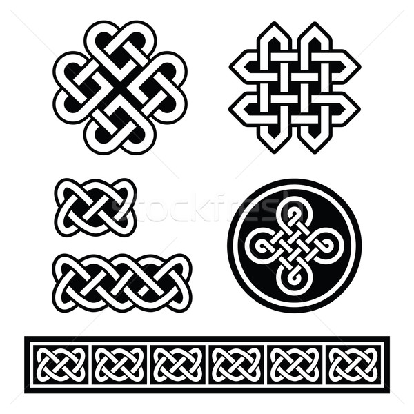 Celtic Irish patterns and braids - vector  Stock photo © RedKoala