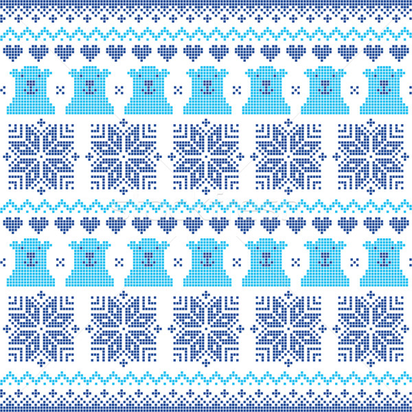 Inverno Natale blu senza soluzione di continuità pattern Foto d'archivio © RedKoala