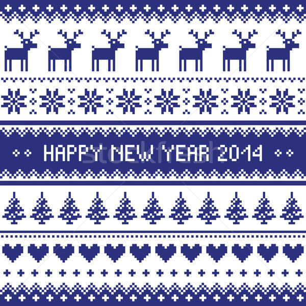 ストックフォト: 明けましておめでとうございます · 2014 · 青 · 祝う · 新しい