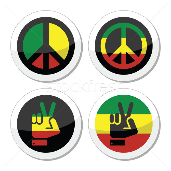 Paz vetor símbolos isolado Foto stock © RedKoala